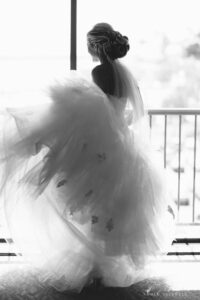 Bridal Gown Black and white photo wedding photography