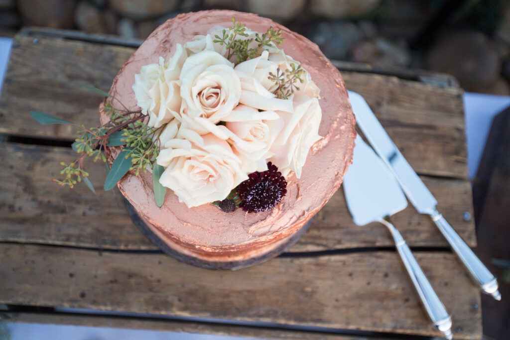 Rose Gold wedding cake
