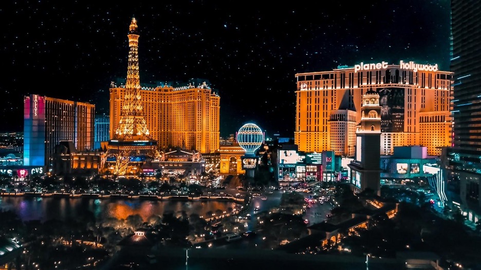 view of Las Vegas at night